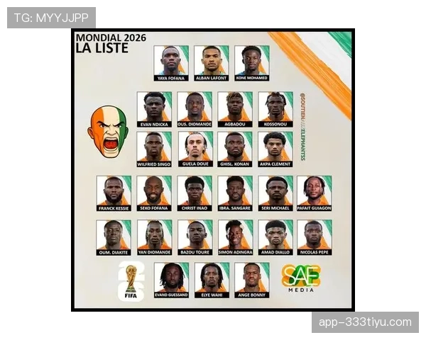 2026世界杯科特迪瓦队阵容预测 非洲象能否重现黄金一代辉煌